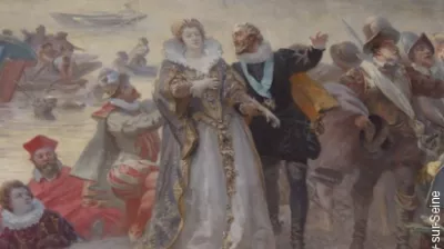 Henri IV et Marie de Médicis lors de leur accident de bac © Archives municipales de Neuilly-sur-Seine