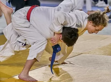 Une personne fait une prise de judo © 