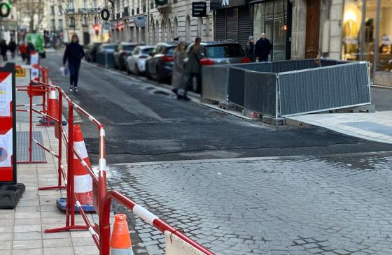 Travaux rue de Chartres à Neuilly-sur-Seine- Décembre 2022