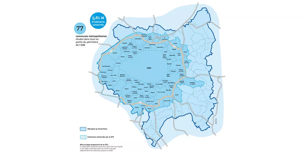 Périmètre de Zone à Faibles Emissions métropolitaine 2022 © 
