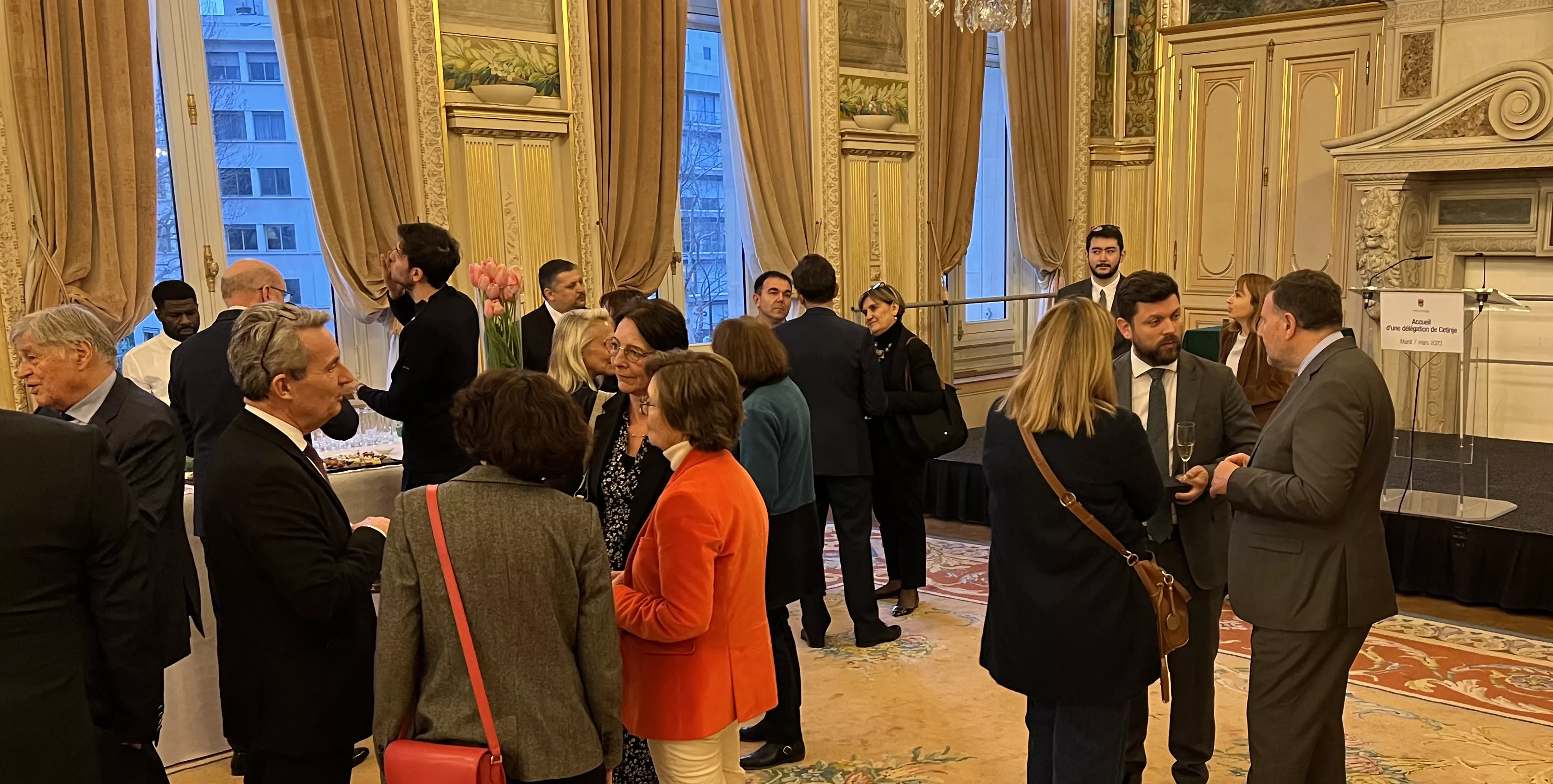 7 mars 2023 : Réception d'une délégation du Monténégro à l'Hôtel de Ville de Neuilly-sur-Seine © 